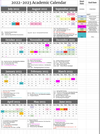 Serviam Girls Academy Academic Calendar